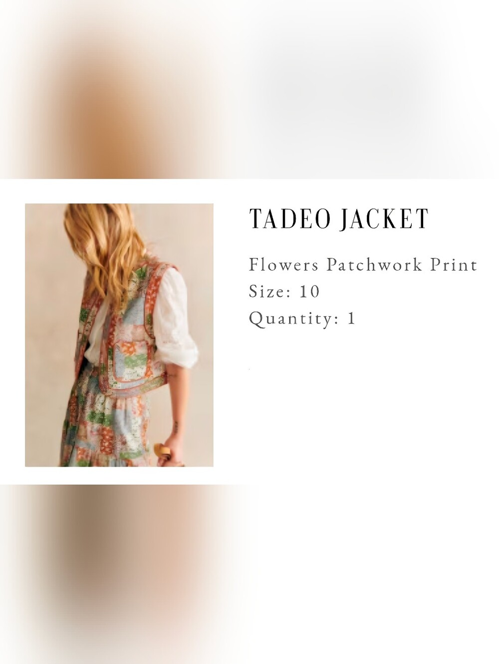 Sezane Tadeo Jacket - Floral Patchwork in Green, Pink, Cream